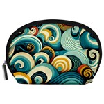 Wave Waves Ocean Sea Abstract Whimsical Accessory Pouch (Large)