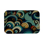 Wave Waves Ocean Sea Abstract Whimsical Open Lid Metal Box (Silver)  