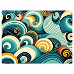 Wave Waves Ocean Sea Abstract Whimsical Two Sides Premium Plush Fleece Blanket (Baby Size)