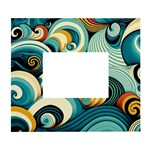 Wave Waves Ocean Sea Abstract Whimsical White Wall Photo Frame 5  x 7 