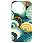Wave Waves Ocean Sea Abstract Whimsical iPhone 14 Pro Max Black UV Print Case