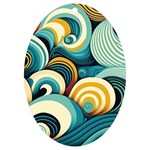 Wave Waves Ocean Sea Abstract Whimsical UV Print Acrylic Ornament Oval