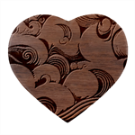 Wave Waves Ocean Sea Abstract Whimsical Heart Wood Jewelry Box