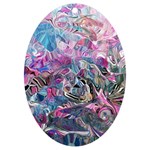 Pink Swirls Blend  UV Print Acrylic Ornament Oval