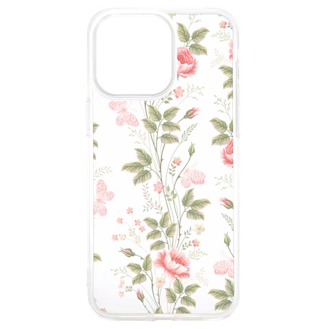 Flowers Roses Pattern Nature Bloom iPhone 15 Pro Max TPU UV Print Case from UrbanLoad.com Front