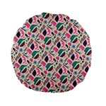 Multi Colour Pattern Standard 15  Premium Flano Round Cushions
