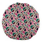 Multi Colour Pattern Large 18  Premium Flano Round Cushions