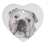 Bulldog Ornament (Heart)