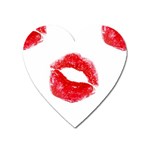 lips_on_white Magnet (Heart)