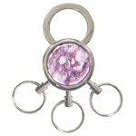 pink_marble 3-Ring Key Chain
