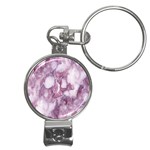 pink_marble Nail Clippers Key Chain