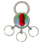 Twisted Florecense 3-Ring Key Chain
