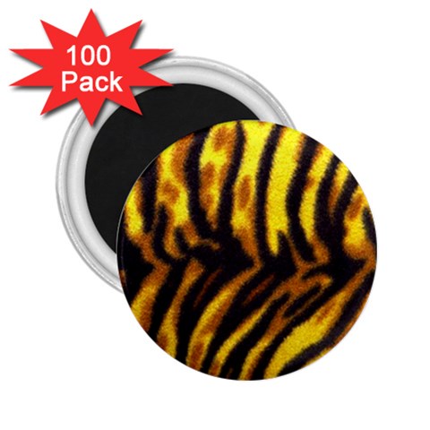 Tiger Pattern 2.25  Magnet (100 pack)  from UrbanLoad.com Front
