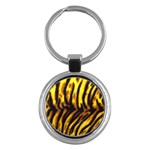 Tiger Pattern Key Chain (Round)