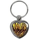 Tiger Pattern Key Chain (Heart)