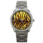 Tiger Pattern Sport Metal Watch