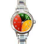 Three Colors Round Italian Charm Watch