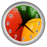 Three Colors Wall Clock (Silver)