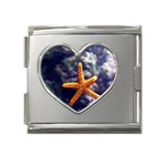 Star Mega Link Heart Italian Charm (18mm)