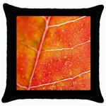 Red Leaf Throw Pillow Case (Black)