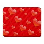 Red hearts Small Mousepad