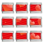Red hearts 9mm Italian Charm (9 pack)