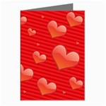 Red hearts Greeting Cards (Pkg of 8)