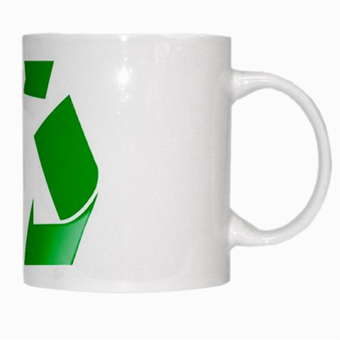 Recycle sign White Mug from UrbanLoad.com Right