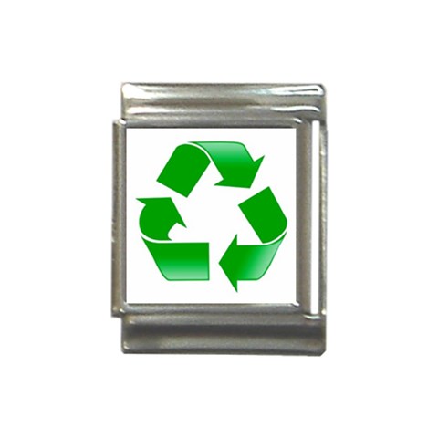Recycle sign Italian Charm (13mm) from UrbanLoad.com Front