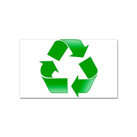 Recycle sign Sticker Rectangular (100 pack) from UrbanLoad.com Front