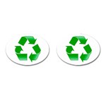 Recycle sign Cufflinks (Oval)
