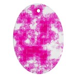 Pink Grunge Ornament (Oval)