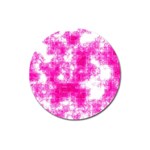 Pink Grunge Magnet 3  (Round)