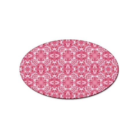 Pink and white background Sticker Oval (10 pack) from UrbanLoad.com Front