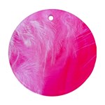 Pink Feather Ornament (Round)