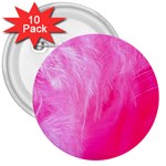 Pink Feather 3  Button (10 pack)