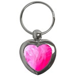 Pink Feather Key Chain (Heart)