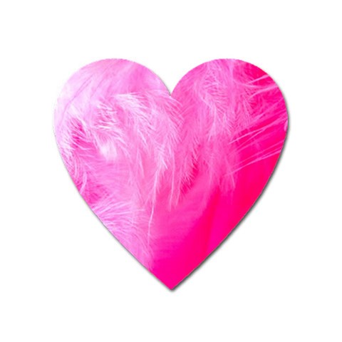 Pink Feather Magnet (Heart) from UrbanLoad.com Front