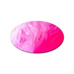 Pink Feather Sticker Oval (10 pack)