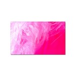 Pink Feather Sticker Rectangular (10 pack)