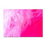 Pink Feather Sticker A4 (100 pack)