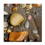 Pebbles on the beach Tile Coaster