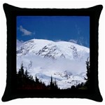 Mount Rainier Throw Pillow Case (Black)