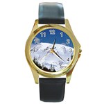 Mount Rainier Round Gold Metal Watch