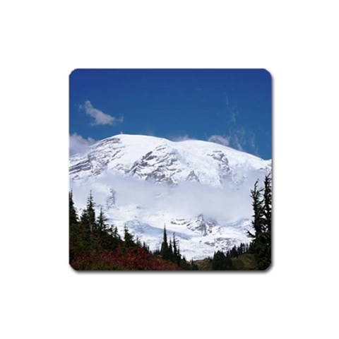 Mount Rainier Magnet (Square) from UrbanLoad.com Front