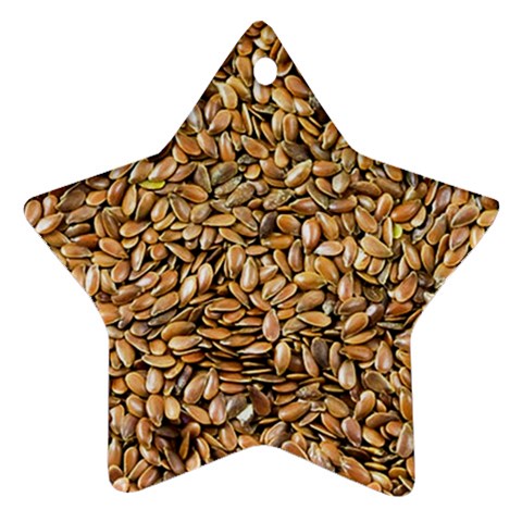 Linen Seeds Ornament (Star) from UrbanLoad.com Front