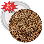 Linen Seeds 3  Button (100 pack)