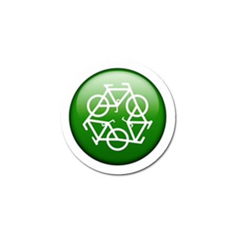 Green recycle symbol Golf Ball Marker (10 pack) from UrbanLoad.com Front