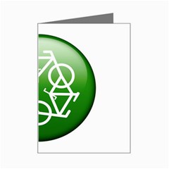 Green recycle symbol Mini Greeting Card from UrbanLoad.com Left