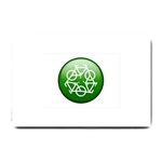 Green recycle symbol Small Doormat